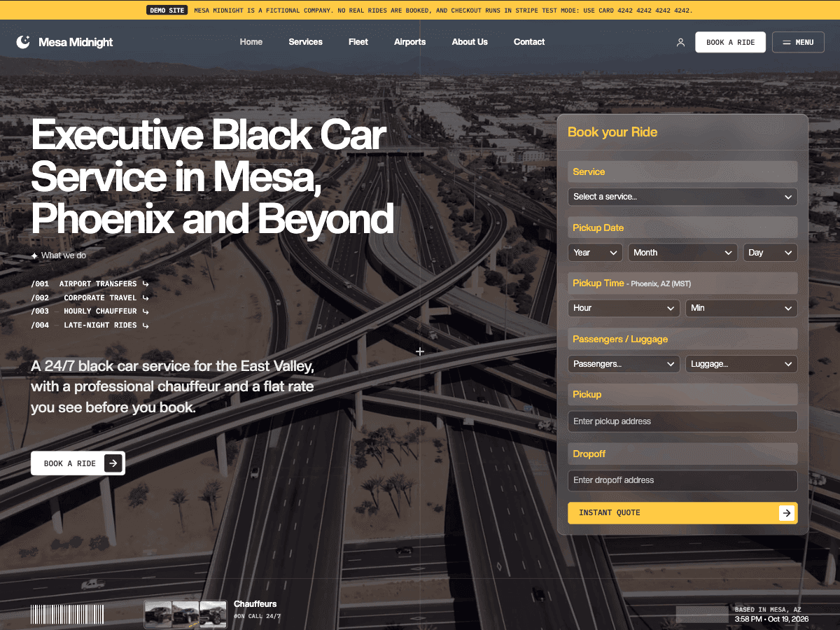 The Mesa Midnight home page